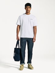 Les Deux White Crew Logo T-Shirt - Image 4 of 7