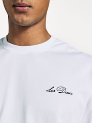 Les Deux White Crew Logo T-Shirt - Image 6 of 7
