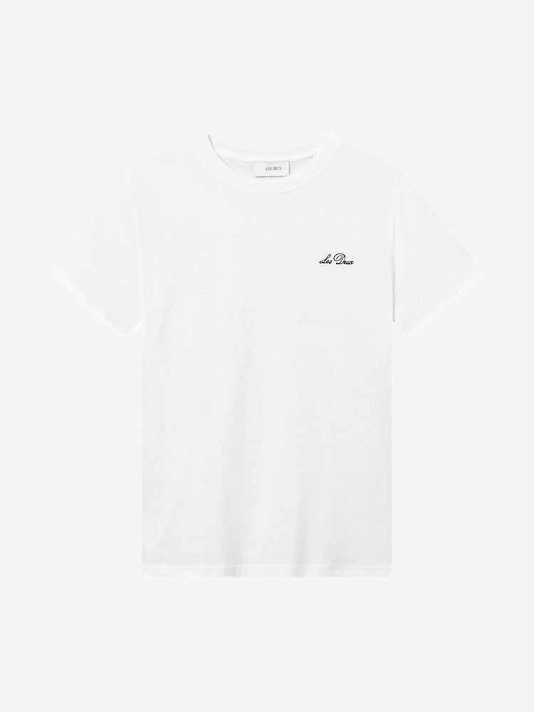 Les Deux White Crew Logo T-Shirt - Image 7 of 7
