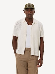 Les Deux Cream Hector Short Sleeve Lace Shirt - Image 1 of 8