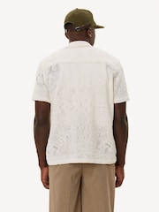 Les Deux Cream Hector Short Sleeve Lace Shirt - Image 2 of 8