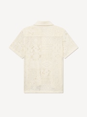 Les Deux Cream Hector Short Sleeve Lace Shirt - Image 8 of 8