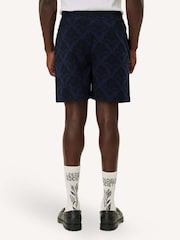 Les Deux Blue Lesley Flower Tile Allover Print Shorts - Image 2 of 5
