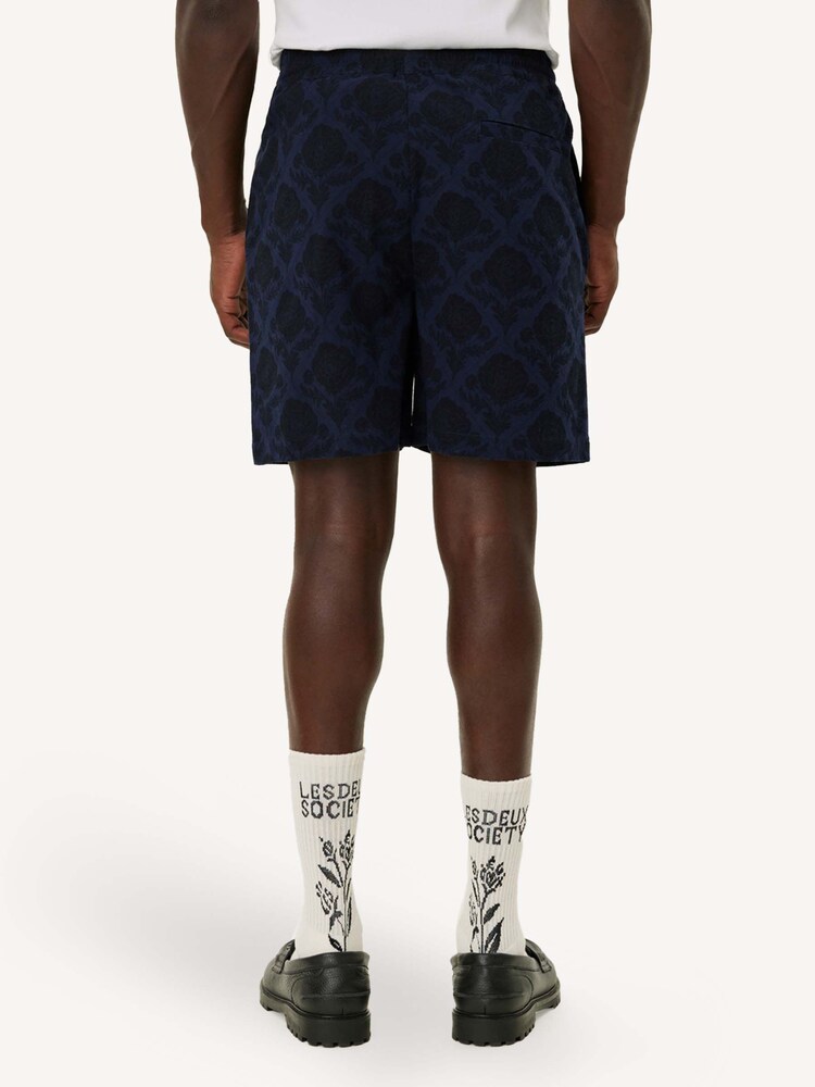 Les Deux Blue Lesley Flower Tile Allover Print Shorts - Image 2 of 5