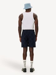 Les Deux Blue Lesley Flower Tile Allover Print Shorts - Image 4 of 5