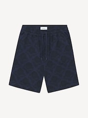Les Deux Blue Lesley Flower Tile Allover Print Shorts - Image 6 of 7