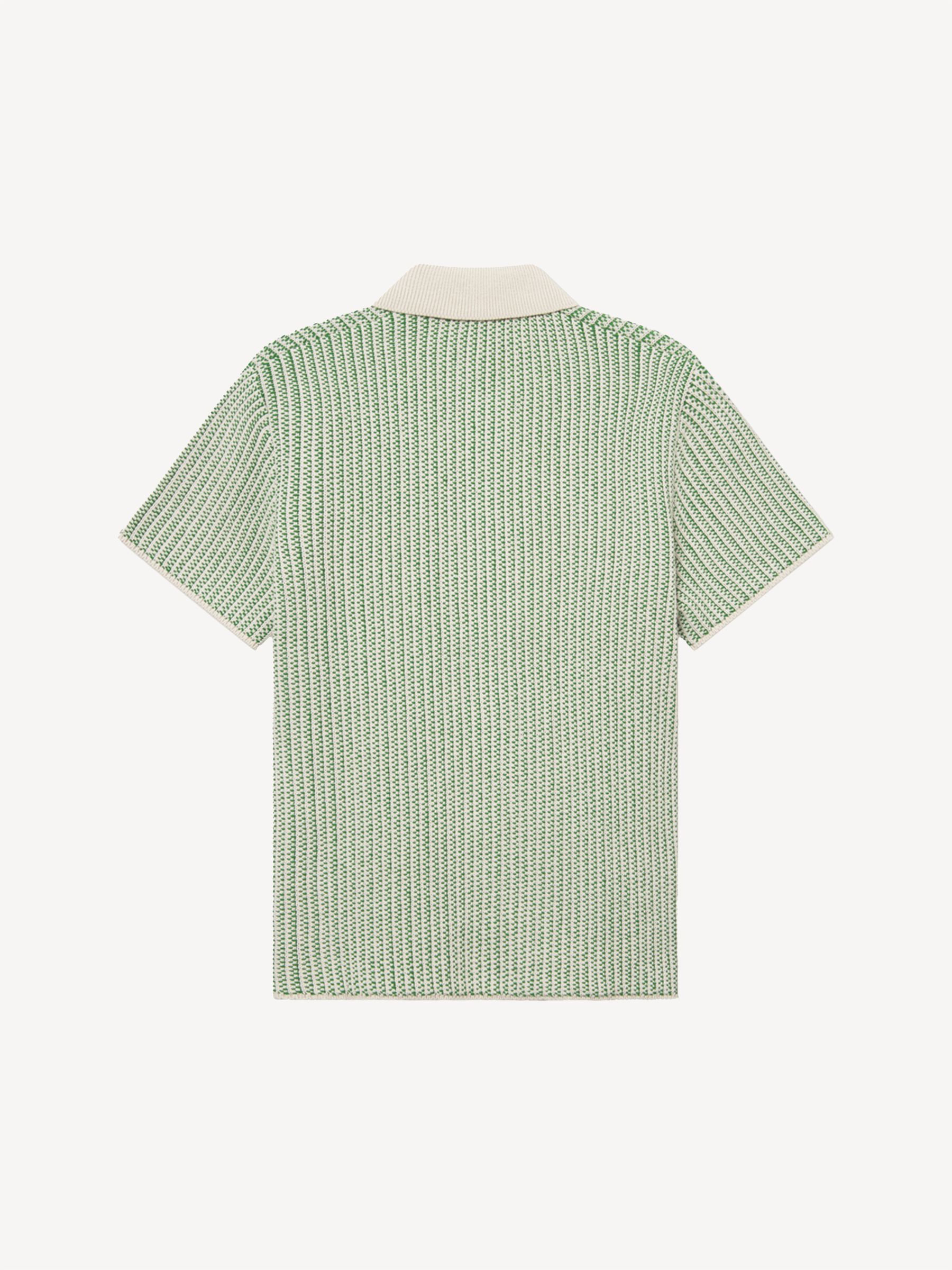 Buy Les Deux Green Easton Knitted Short Sleeve Shirt from Next USA