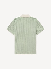 Les Deux Green Easton Knitted Short Sleeve Shirt - Image 7 of 8
