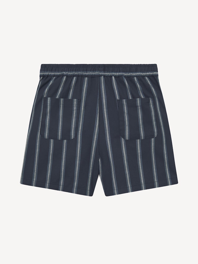 Les Deux Blue Lawson Stripe Shorts - Image 6 of 6 Les Deux Blue Lawson Stripe Shorts - Image 6 of 6