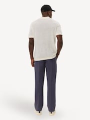 Les Deux Cream Emmanuel Open Collar Knit Polo Shirt - Image 4 of 5