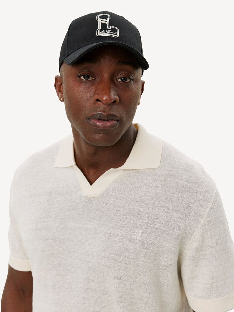 Les Deux Cream Emmanuel Open Collar Knit Polo Shirt - Image 5 of 5 Les Deux Cream Emmanuel Open Collar Knit Polo Shirt - Image 5 of 5