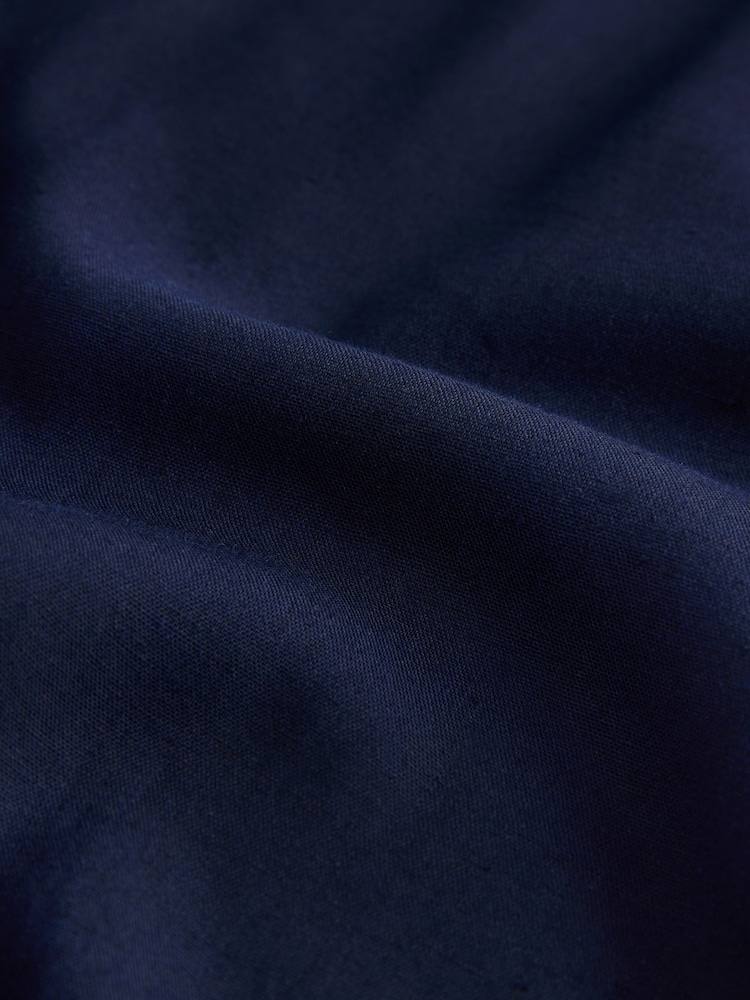 Azul marino - Pantalones de pernera ancha con lino - Imagen 8 de 8 Azul marino - Pantalones de pernera ancha con lino - Imagen 8 de 8