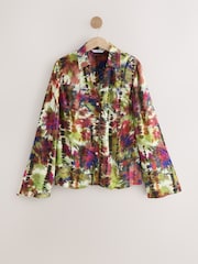 Multicoloured Tie Dye Print Slim Fit Long Sleeve Shirt - Image 5 of 7
