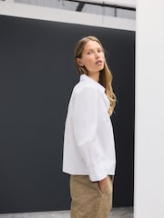White Fitted Stretch Essential Long Sleeve Shirt - Image 2 of 8