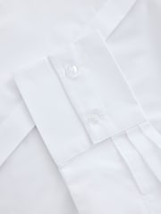 White Fitted Stretch Essential Long Sleeve Shirt - Image 8 of 8