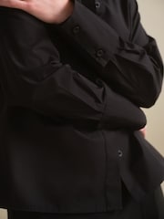 Black Fitted Stretch Essential Long Sleeve Shirt - Image 4 of 7