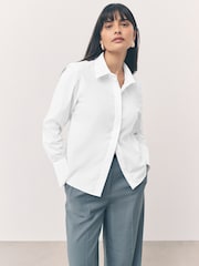 White Fitted Stretch Essential Long Sleeve Shirts 2 Pack - Image 2 of 11