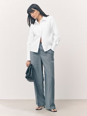 White Fitted Stretch Essential Long Sleeve Shirts 2 Pack - Image 3 of 11