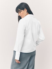 White Fitted Stretch Essential Long Sleeve Shirts 2 Pack - Image 4 of 11