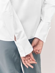 White Fitted Stretch Essential Long Sleeve Shirts 2 Pack - Image 6 of 11