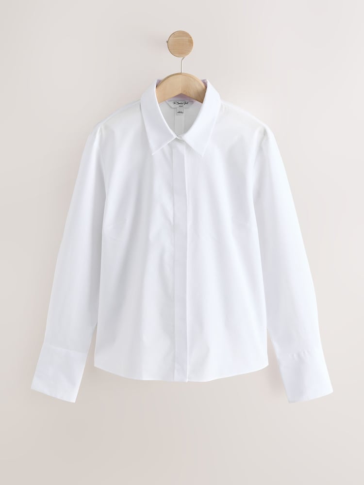 fitted stretch dress shirts Fitted navy stretch shirt