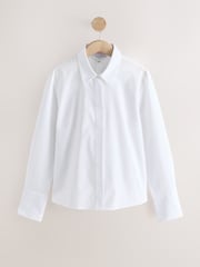 White Fitted Stretch Essential Long Sleeve Shirts 2 Pack - Image 8 of 11