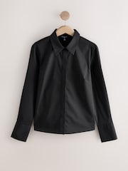 Black Fitted Stretch Essential Long Sleeve Shirts 2 Pack - Image 8 of 10
