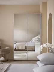 Mirror Sloane Glass Double Semi Fitted Wardrobe - Image 2 of 10