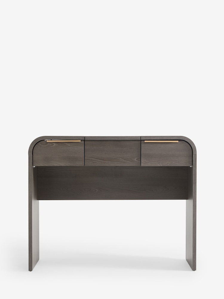 Dark Natural Mia Oak Effect Console Dressing Table - Image 1 of 5