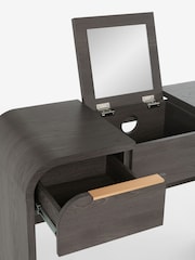 Dark Natural Mia Oak Effect Console Dressing Table - Image 10 of 10