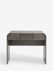 Dark Natural Mia Oak Effect Console Dressing Table - Image 4 of 5