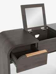 Dark Natural Mia Oak Effect Console Dressing Table - Image 5 of 5