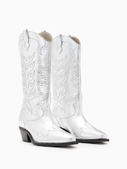 AllSaints Silver Dolly Boots - Image 2 of 5