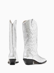 AllSaints Silver Dolly Boots - Image 3 of 5