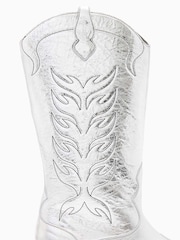 AllSaints Silver Dolly Boots - Image 4 of 5
