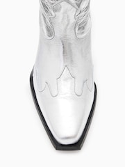 AllSaints Silver Dolly Boots - Image 5 of 5