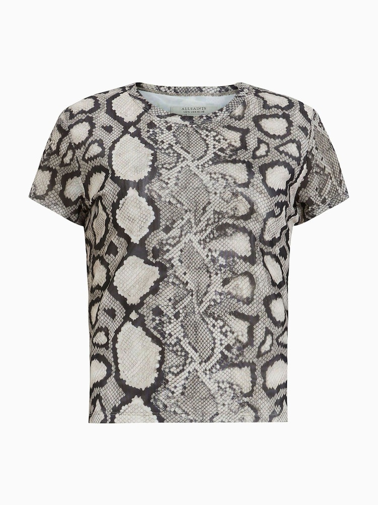 AllSaints White Ellie Mesh T-Shirt - Image 7 of 7