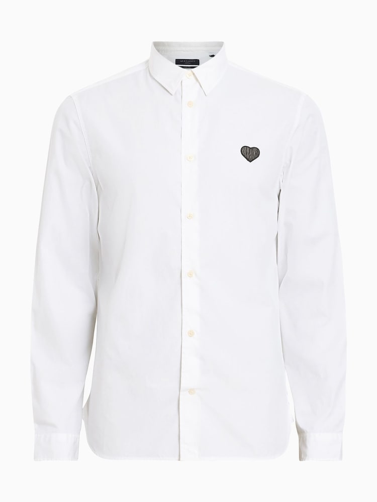 AllSaints White Amante Long Sleeve Shirt - Image 5 of 5