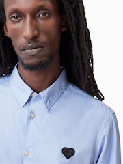 AllSaints Blue Amante Long Sleeve Shirt - Image 2 of 7