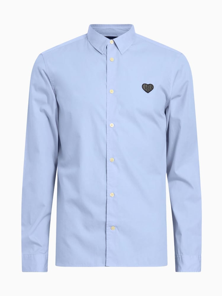 AllSaints Blue Amante Long Sleeve Shirt - Image 7 of 7
