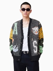 AllSaints Grey Akki Cardigan - Image 1 of 9