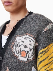 AllSaints Grey Akki Cardigan - Image 5 of 9