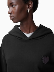 AllSaints Black Lover Rihan 100% Cotton Hoodie - Image 5 of 8