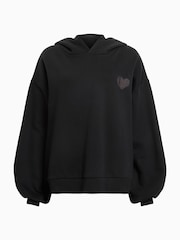 AllSaints Black Lover Rihan 100% Cotton Hoodie - Image 8 of 8