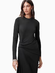 AllSaints Black Rivi Dress - Image 5 of 7