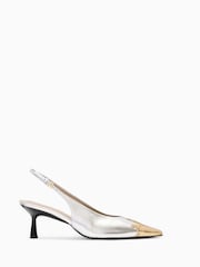 AllSaints Silver Denver Slingbacks - Image 1 of 5