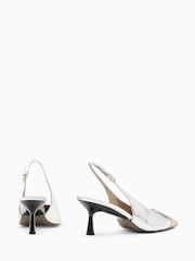 AllSaints Silver Denver Slingbacks - Image 3 of 5