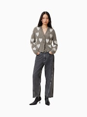 AllSaints Brown Amora Cardigan - Image 3 of 7