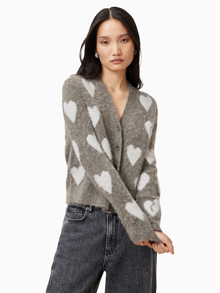 AllSaints Brown Amora Cardigan - Image 4 of 7