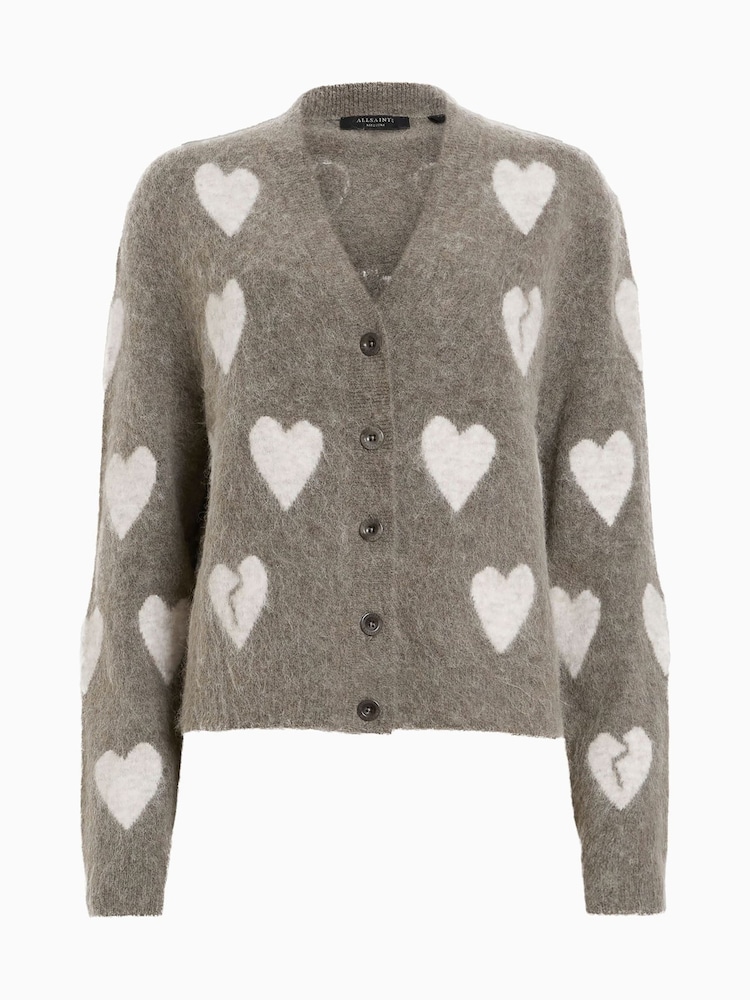 AllSaints Brown Amora Cardigan - Image 6 of 7
